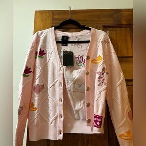 Disney princess aurora pink cardigan. NWT. Size small/medium.
